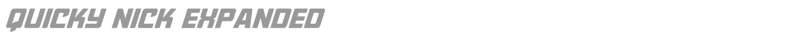 Quicky Nick font preview
