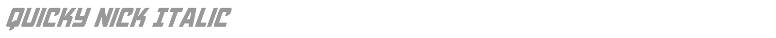 Quicky Nick font preview