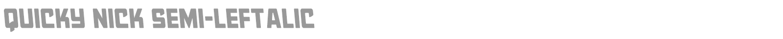 Quicky Nick font preview