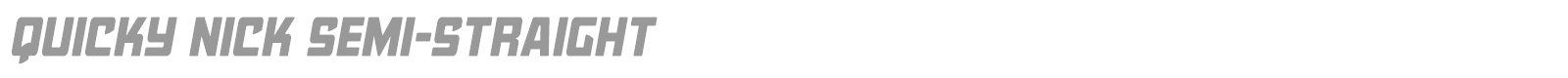 Quicky Nick font preview