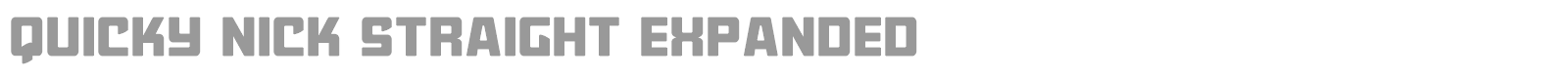 Quicky Nick font preview