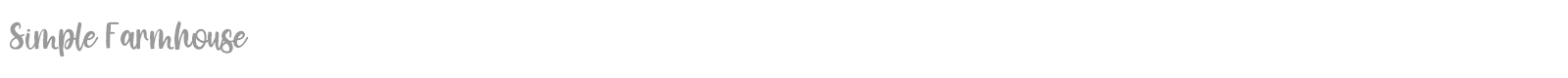 Simple Farmhouse font preview