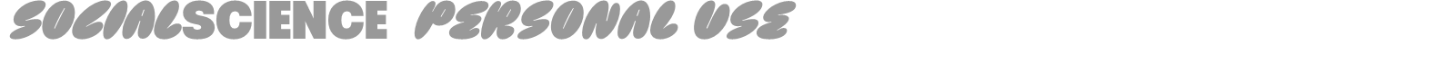 Social Science font preview