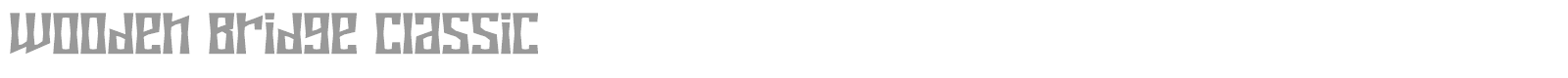 Wooden Bridge font preview