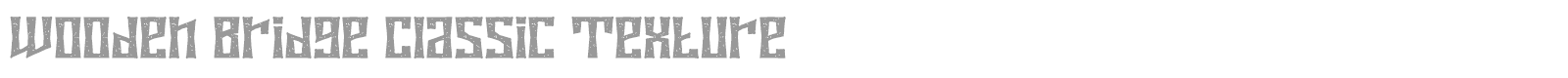 Wooden Bridge font preview