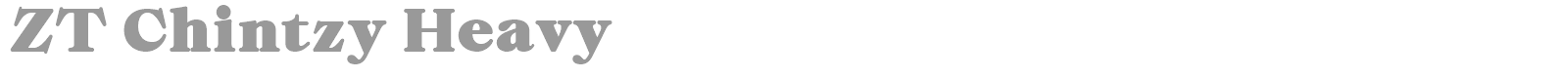 ZT Chintzy Heavy font preview