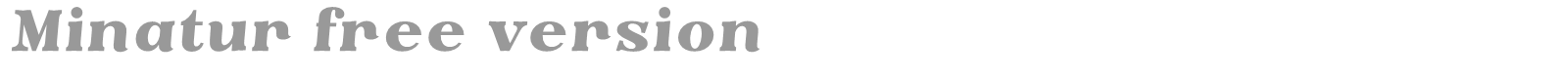 Minatur font preview