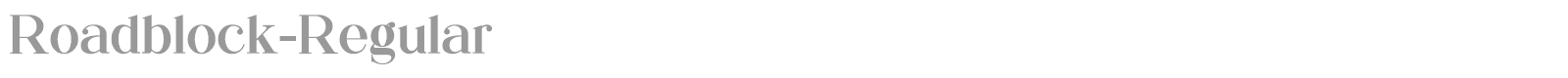 Roadblock font preview