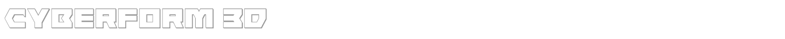 Cyberform font preview