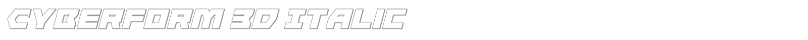 Cyberform font preview