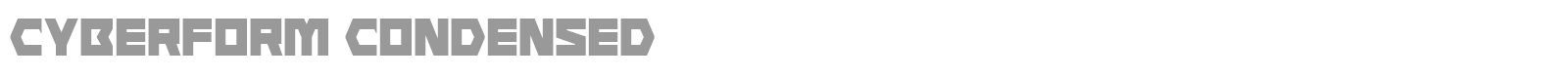 Cyberform font preview