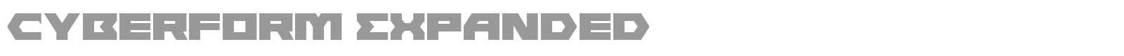 Cyberform font preview