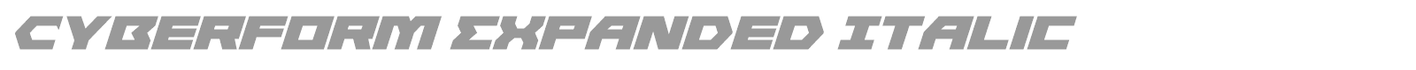 Cyberform font preview