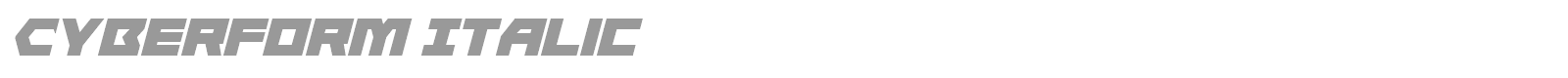 Cyberform font preview