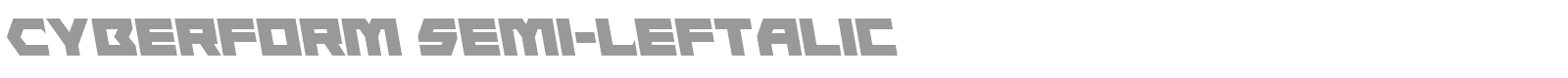 Cyberform font preview