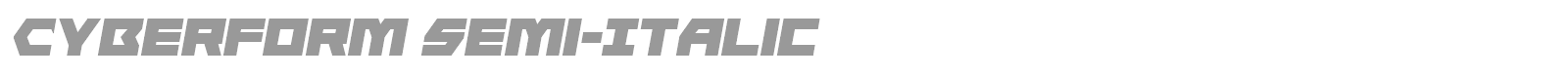 Cyberform font preview
