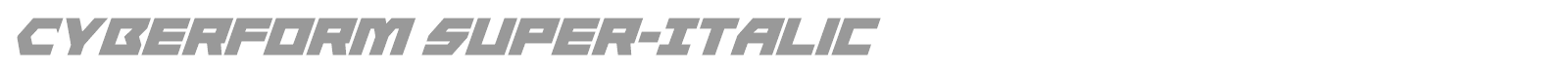 Cyberform font preview