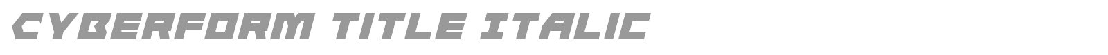 Cyberform font preview