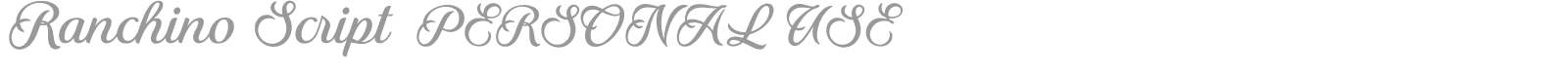 Ranchino Script font preview
