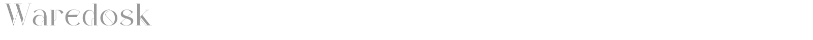 Waredosk font preview