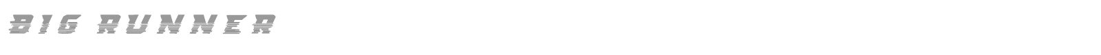 Big Runner font preview