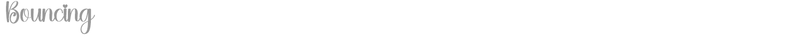 Bouncing font preview