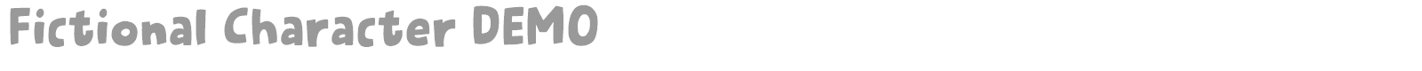 Fictional Character font preview
