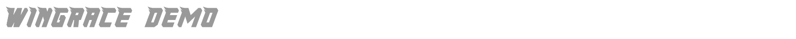 WingRace font preview