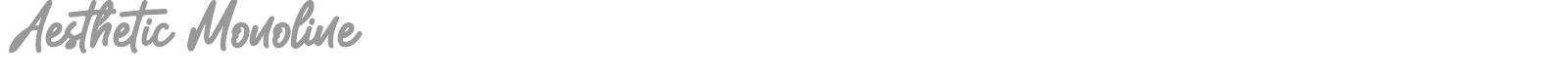 Aesthetic Monoline font preview