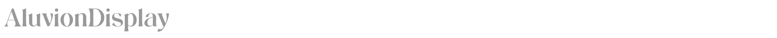 Aluvion Display font preview