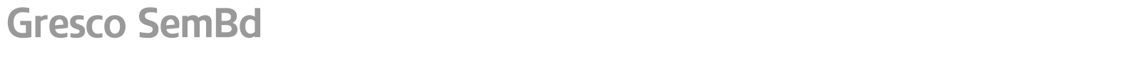 Gresco font preview