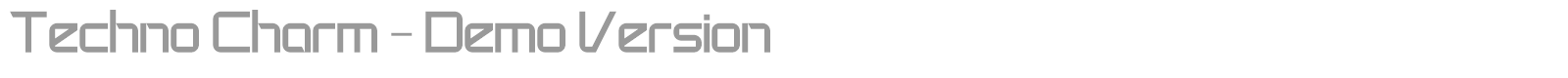Techno Charm font preview