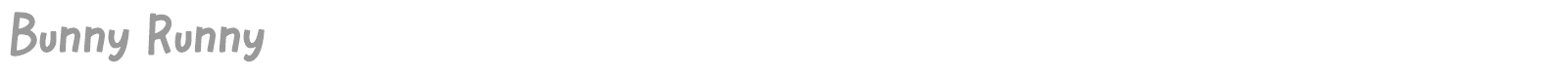 Bunny Runny font preview