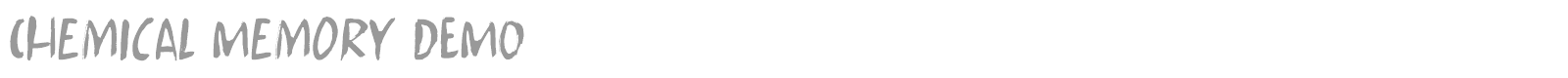 Chemical Memory font preview