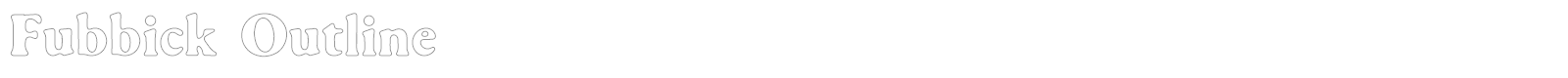 Fubbick font preview