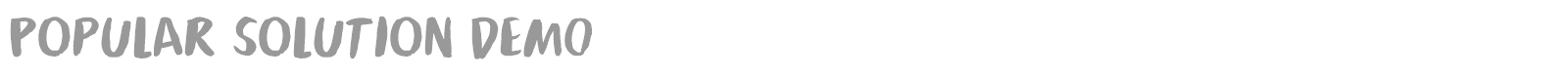 Popular Solution font preview