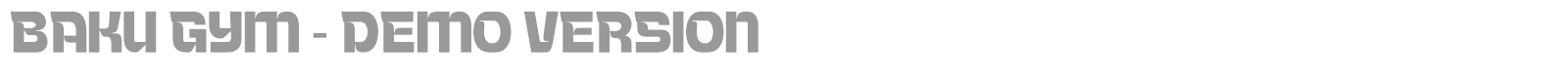 Baku Gym font preview
