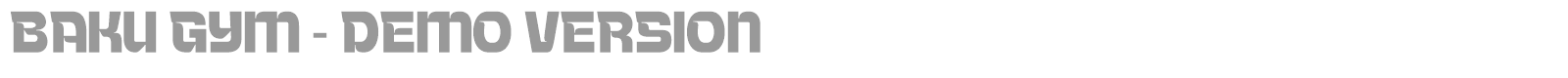 Baku Gym font preview