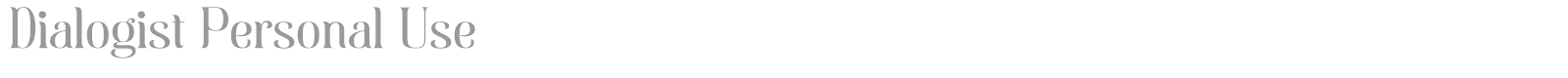 Dialogist font preview