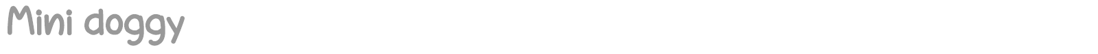 Mini Doggy font preview