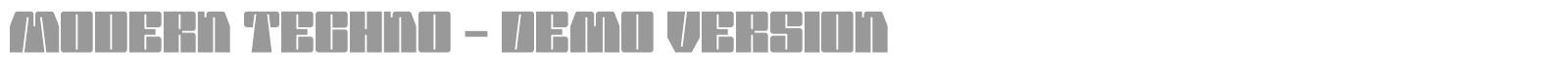 Modern Techno font preview
