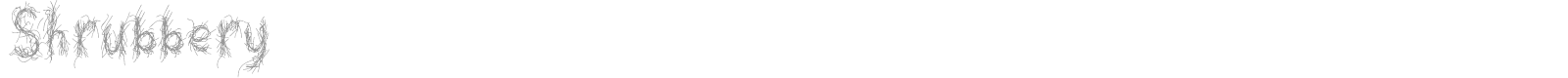 Shrubbery font preview
