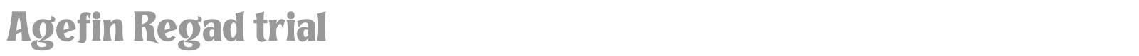 Agefin Regad font preview