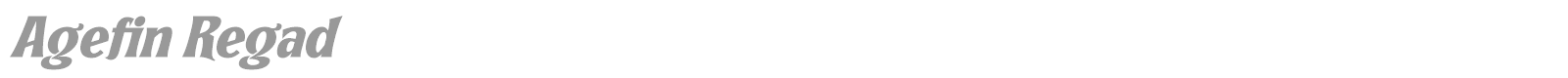 Agefin Regad font preview
