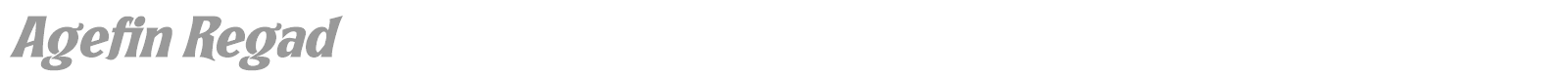 Agefin Regad font preview