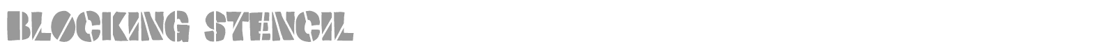 Blocking Stencil font preview