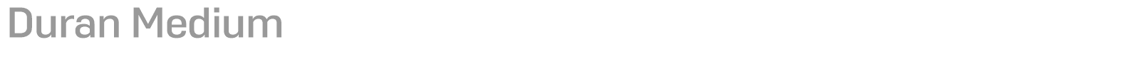 Duran font preview