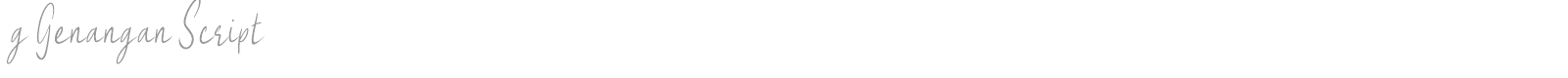 g Genangan Script font preview