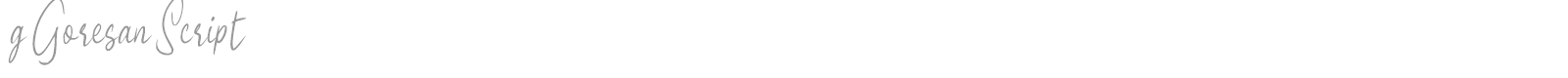 g Goresan Script font preview