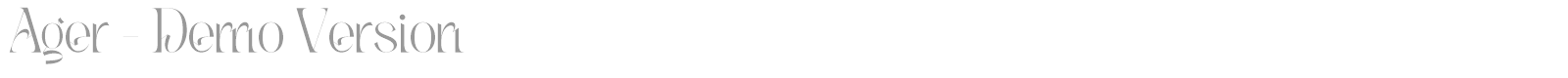 Ager font preview